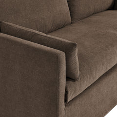 Wellfleet Cocoa Slipcovered Linen-Blend Loveseat - Ornate Home