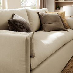 Wellfleet Linen 85" Slipcovered Fabric Sofa - Ornate Home