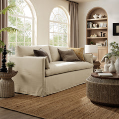 Wellfleet Linen 85" Slipcovered Fabric Sofa - Ornate Home