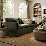 Wellfleet Sage 85" Slipcovered Fabric Sofa - Ornate Home