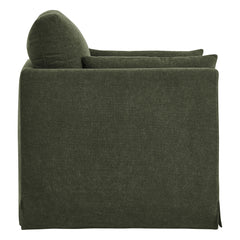 Wellfleet Sage Slipcovered Linen-Blend Armchair - Ornate Home