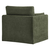 Wellfleet Sage Slipcovered Linen-Blend Armchair - Ornate Home