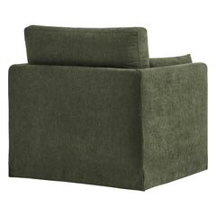 Wellfleet Sage Slipcovered Linen-Blend Armchair - Ornate Home