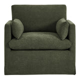 Wellfleet Sage Slipcovered Linen-Blend Armchair - Ornate Home
