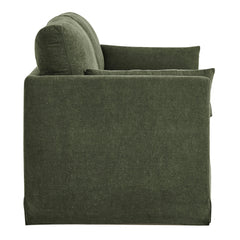 Wellfleet Sage Slipcovered Linen-Blend Loveseat - Ornate Home