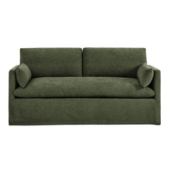 Wellfleet Sage Slipcovered Linen-Blend Loveseat - Ornate Home