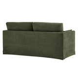 Wellfleet Sage Slipcovered Linen-Blend Loveseat - Ornate Home