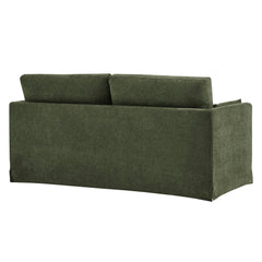 Wellfleet Sage Slipcovered Linen-Blend Loveseat - Ornate Home