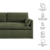 Wellfleet Sage Slipcovered Linen-Blend Loveseat - Ornate Home
