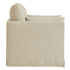 Wellfleet Slipcovered Linen-Blend Armchair - Ornate Home