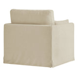 Wellfleet Slipcovered Linen-Blend Armchair - Ornate Home