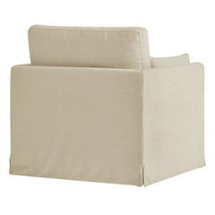 Wellfleet Slipcovered Linen-Blend Armchair - Ornate Home