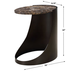 Welling Bronze Modern Metal Side Table - Ornate Home