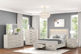Wellingborough Light Gray Eastern King Bed - Ornate Home