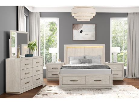 Wellingborough Light Gray Queen 5 Piece Bedroom Set w/2 Nightstands - Ornate Home