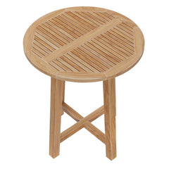 Wellspring Natural 36" Outdoor Patio Teak Wood Bar Table - Ornate Home
