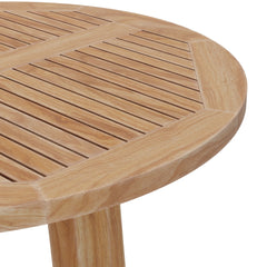 Wellspring Natural 36" Outdoor Patio Teak Wood Bar Table - Ornate Home