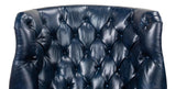 Welsh Blue Leather Chair - Ornate Home