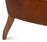 Welsh Brown Leather Chair - Ornate Home