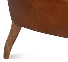 Welsh Brown Leather Chair - Ornate Home