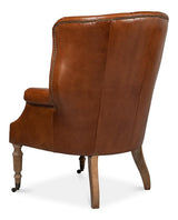 Welsh Brown Leather Chair - Ornate Home