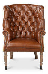 Welsh Brown Leather & Jute Chair - Ornate Home