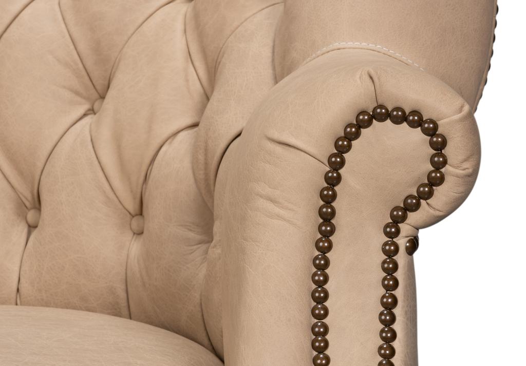 Welsh Cappuccion Leather Chair - Ornate Home