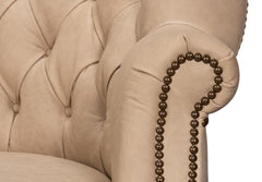 Welsh Cappuccion Leather Chair - Ornate Home