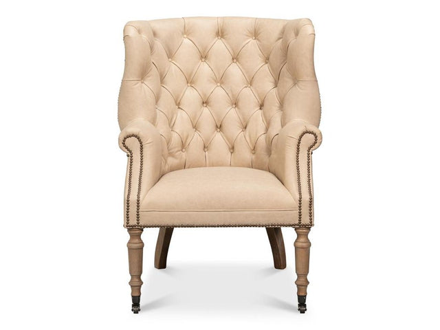 Welsh Cappuccion Leather Chair - Ornate Home