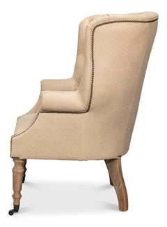 Welsh Cappuccion Leather Chair - Ornate Home