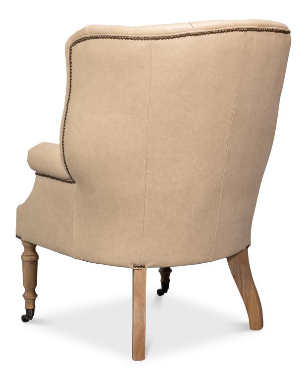 Welsh Cappuccion Leather Chair - Ornate Home