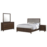Welsley Walnut 4-piece California King Bedroom Set - Ornate Home