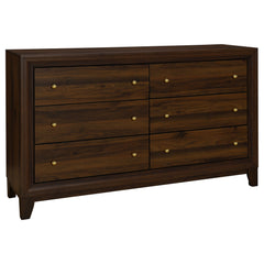 Welsley Walnut 4-piece California King Bedroom Set - Ornate Home