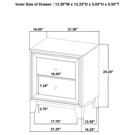 Welsley Walnut 5-piece California King Bedroom Set - Ornate Home