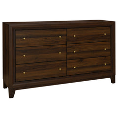 Welsley Walnut 5-piece Queen Bedroom Set - Ornate Home