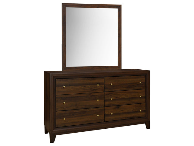Welsley Walnut Dresser and Mirror - Ornate Home