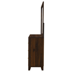 Welsley Walnut Dresser and Mirror - Ornate Home