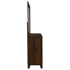 Welsley Walnut Dresser and Mirror - Ornate Home