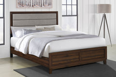 Welsley Walnut Eastern King Panel Bed - Ornate Home