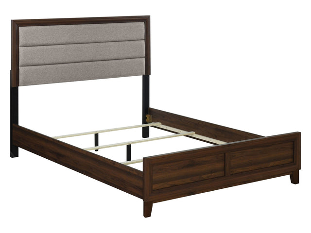 Welsley Walnut Queen Panel Bed - Ornate Home