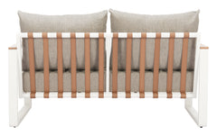 Welt Taupe & White Outdoor Sofa - Ornate Home