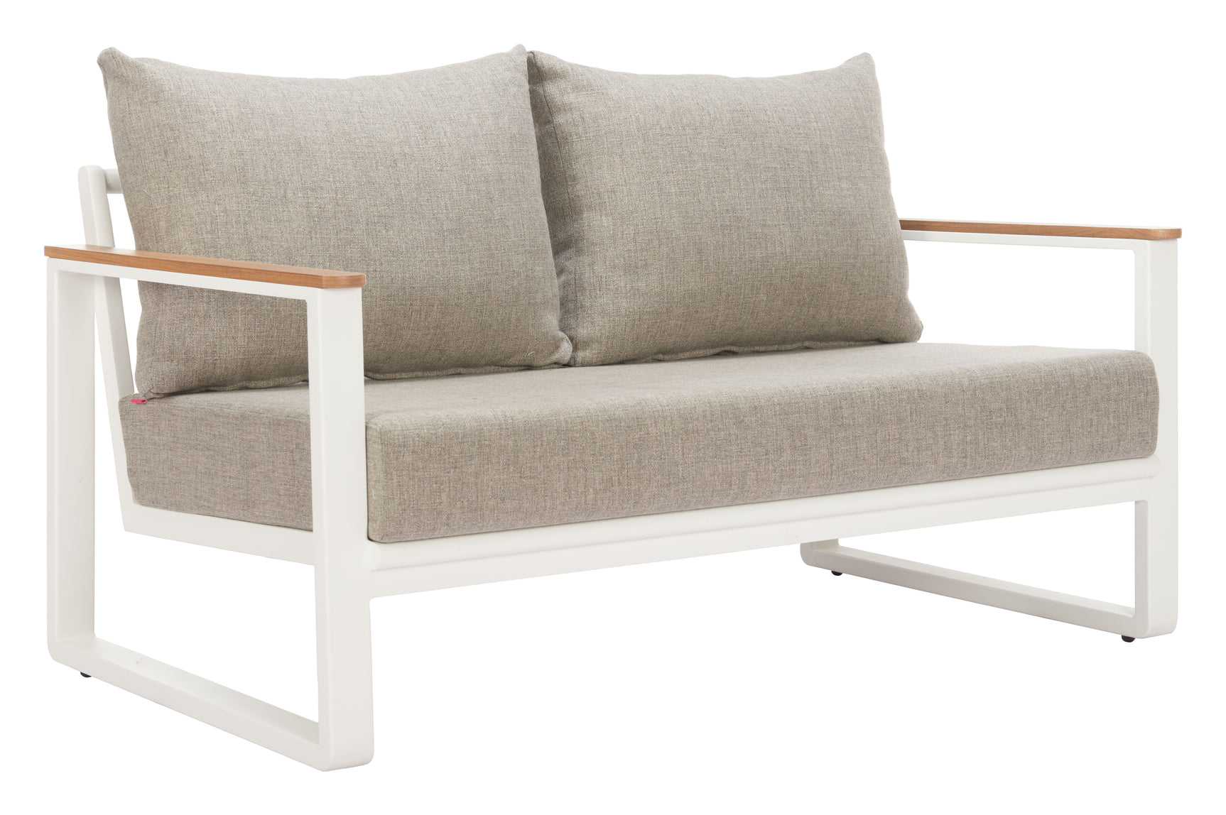 Welt Taupe & White Sofa