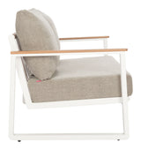 Welt Taupe & White Sofa