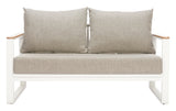 Welt Taupe & White Sofa