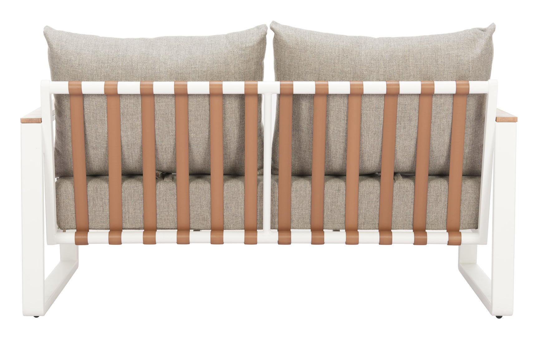Welt Taupe & White Sofa