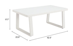 Welt White Outdoor Coffee Table - Ornate Home