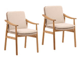 Wembley Beige/Natural Outdoor Dining Chair (Set of 2) - Ornate Home