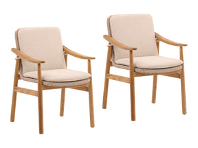 Wembley Beige/Natural Outdoor Dining Chair (Set of 2) - Ornate Home