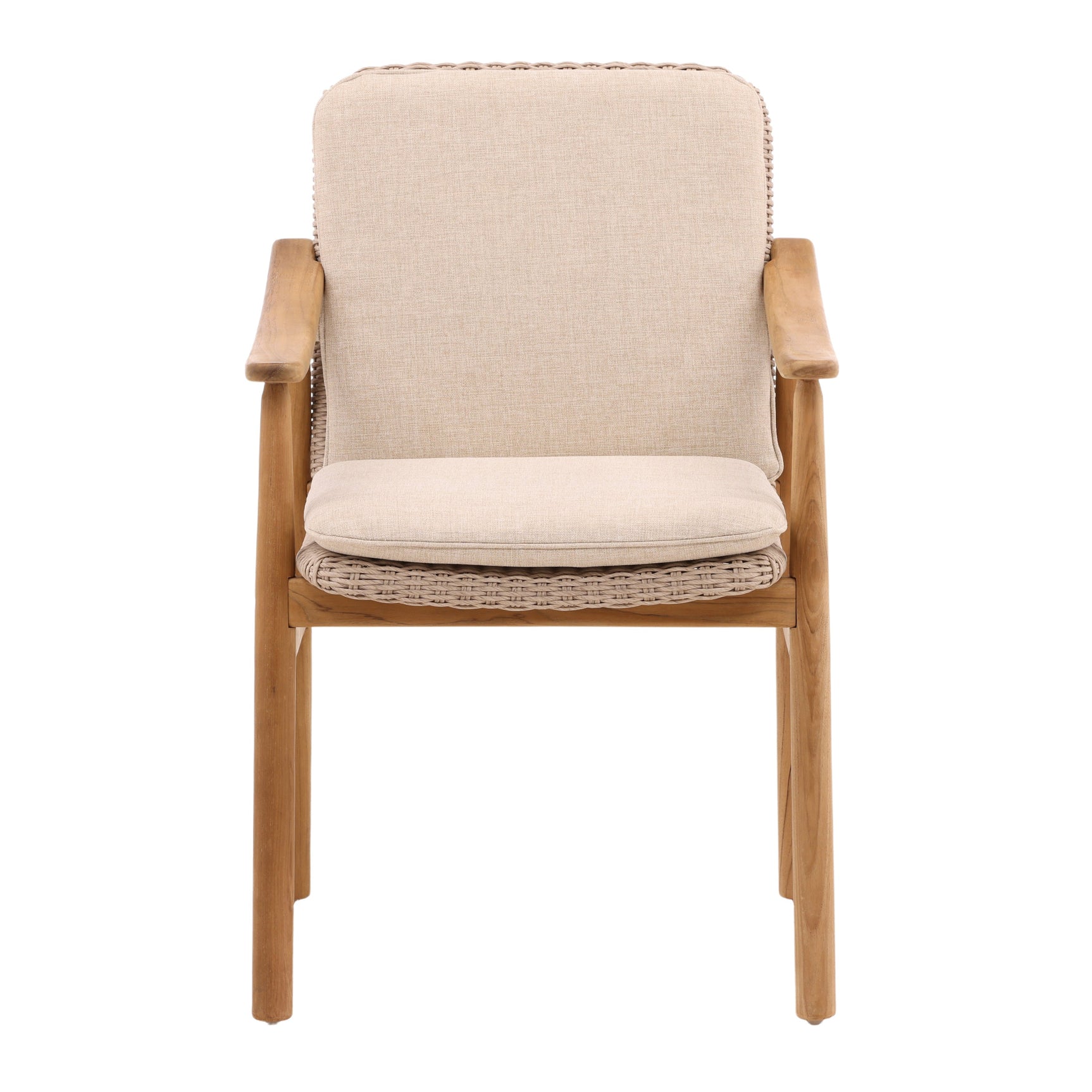 Wembley Beige/Natural Outdoor Dining Chair (Set of 2) - Ornate Home