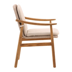 Wembley Beige/Natural Outdoor Dining Chair (Set of 2) - Ornate Home
